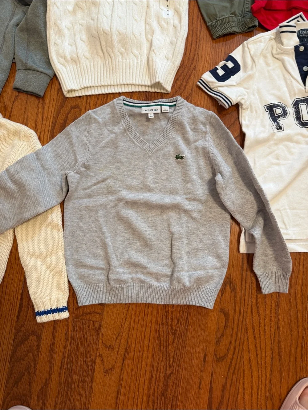 SIZE 6 Some NWT Ralph Lauren Kids Polo Shirts & Sweaters - Lacoste sweater